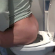 A blonde girl video-records herself having diarrhea while sitting on a toilet while commenting on her bodily functions. No visible poop action. Over 5 minutes.